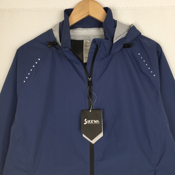 Bikewa Rain Jacket NEW Waterproof Blue Women’s Size L Cycling Outdoor Hiking - Picture 2 of 16